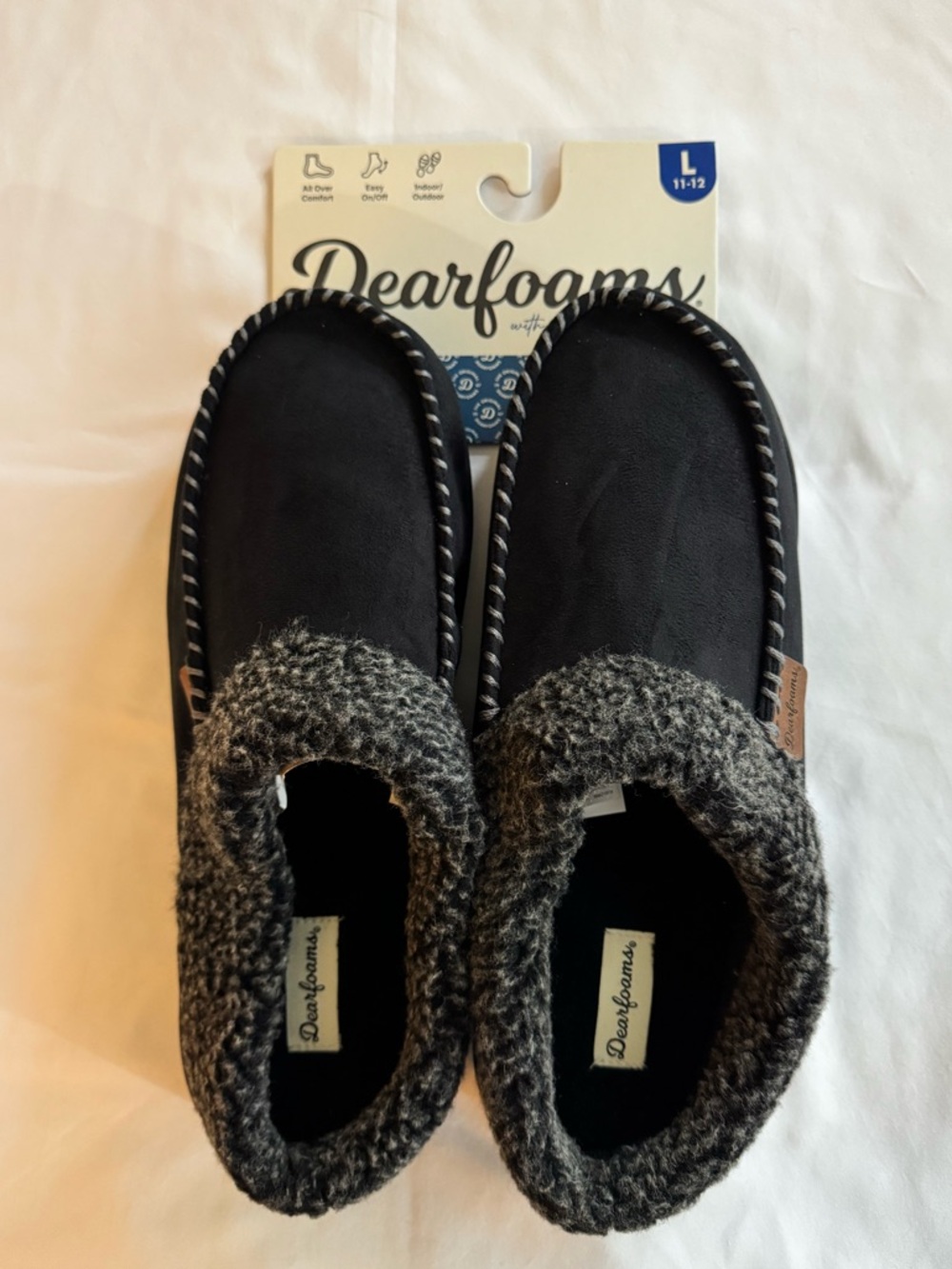 Men’s Dearfoams Brendan Microsuede Moc Toe Clog